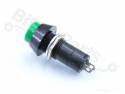 Drukcontact  rond 12mm groen 250V/3A